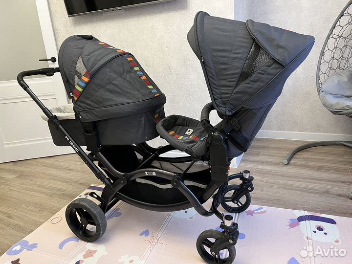 Коляска для двойни или погодок 2 в 1