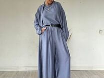Костюм кимоно с широкими брюками палаццо ц.синий