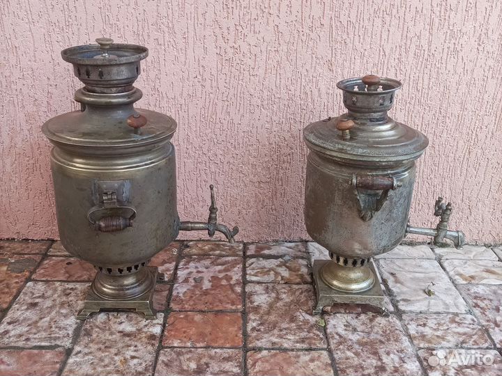 Старинные тульские самовары с медалями, 1904 года