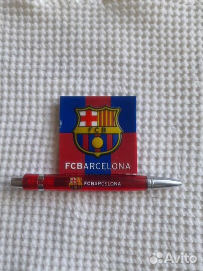 Ручка шариковая с логотипом FcBarcelona и Магнит