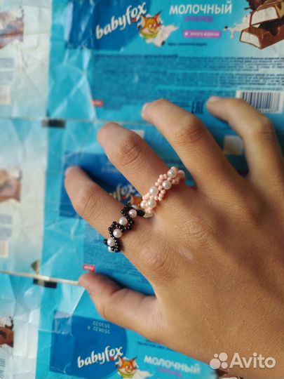 Парные колечки из бисера