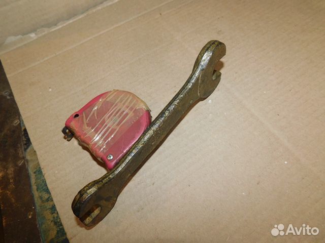 Старинный редкий,латунный гаечный ключ 17 на 22,пе