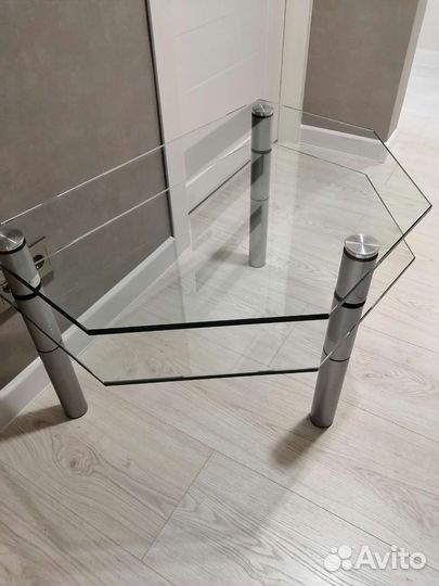Стеклянная тумба под тв стол журнальный