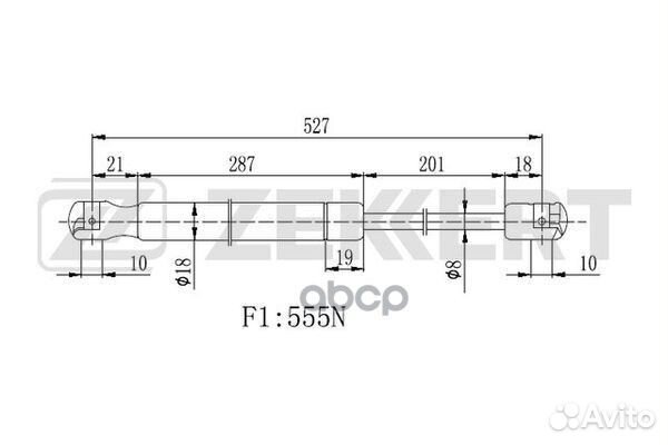 Пружина газовая багажника Nissan Murano (Z50) 0