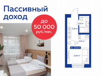 Апартаменты-студия, 20,3 м², 25/25 эт.