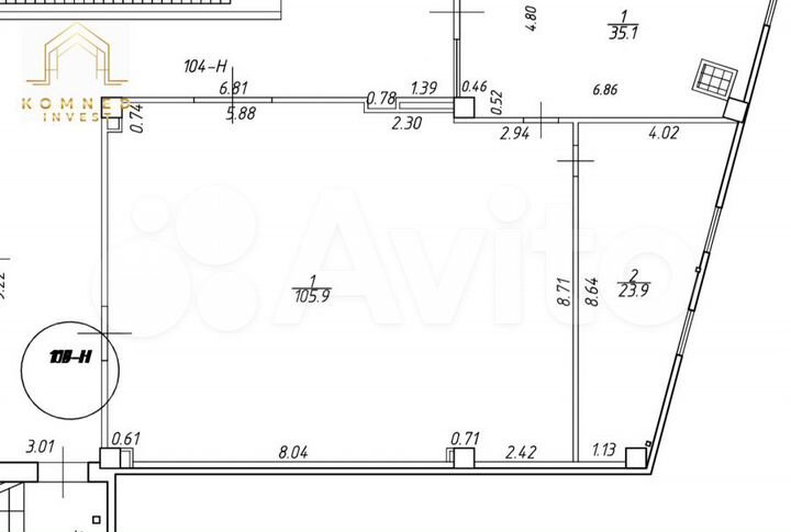 Помещение с арендатором в ТЦ