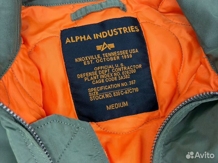 Бомбер alpha industries cwu 45 cwu-45 n2b