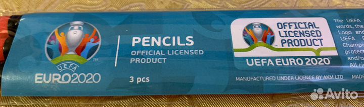 Набор простых карандашей 27 штук Уефа Евро 2020