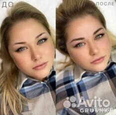 Пудровое напыление бровей