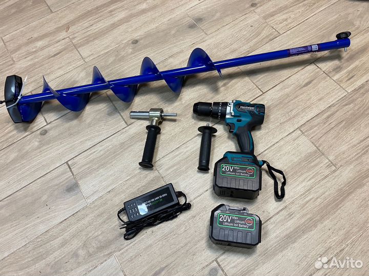 Шуруповерт ледобур Heinhelper + шнек Тонар 130