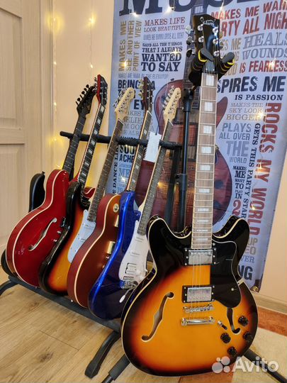 Электрогитара Glarry копия Gibson es335