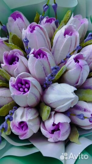 Тюльпаны из зефира съедобный букет