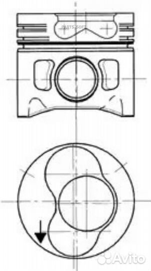 Kolbenschmidt 99743720 Поршень dm.81.00x2.5x2.0x3