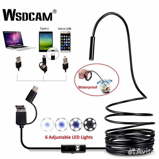 Эндоскоп камера 7 мм