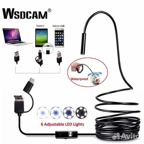 Эндоскоп камера 7 мм