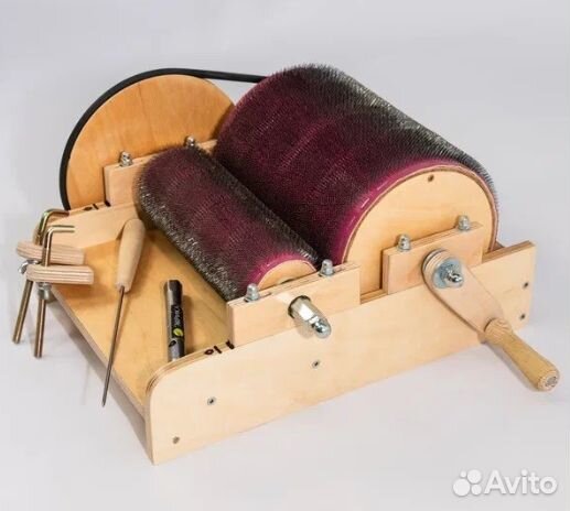 Кардер для шерсти барабанный ручной