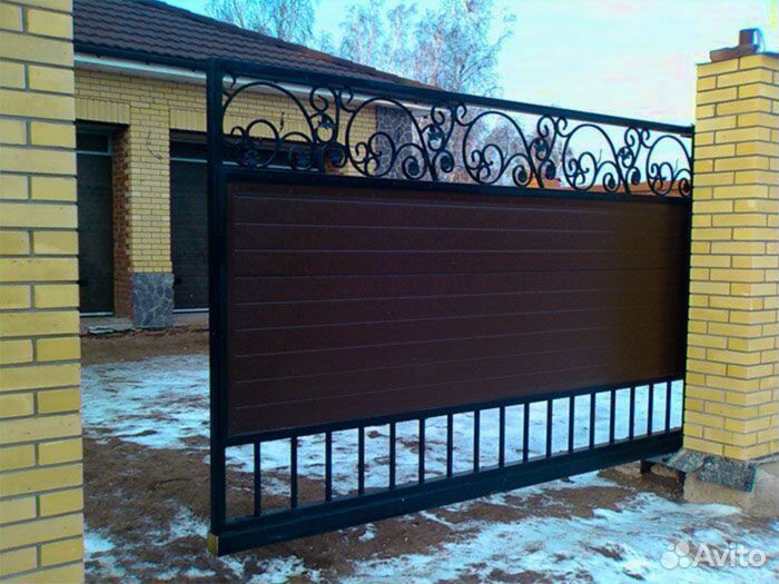 Откатные ворота с установкой