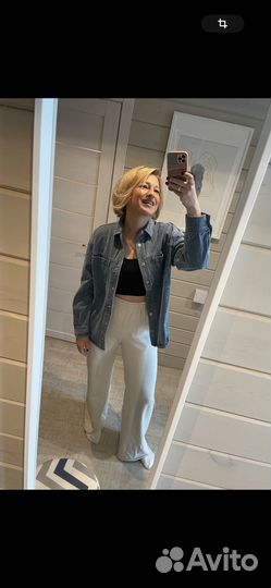 Джинсовая рубашка zarina 46