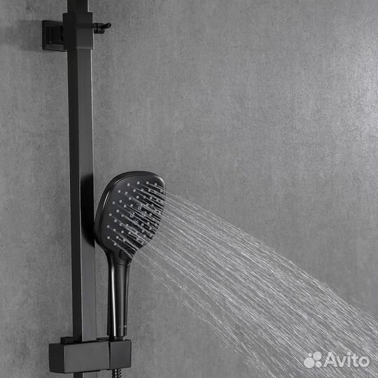 Душевая стойка gappo 2417-9 оружейная сталь