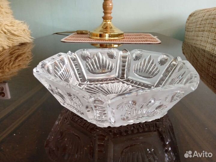 Ваза, конфетница,салатник хрустальный