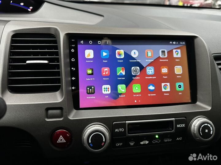 Магнитола honda civic 4D с carplay