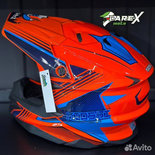 Шлем kioshi Holeshot801 orange кроссовый размер XL