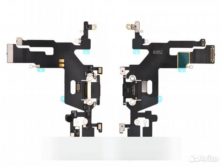 Шлейф для iPhone 11 + разъем зарядки + микрофон ч