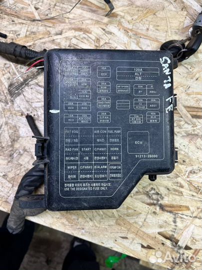 Блок предохранителей hyundai santa fe Classic