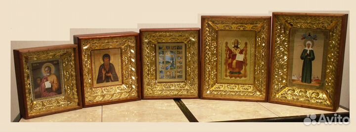 Иконы в окладе (киот). Ручная работа
