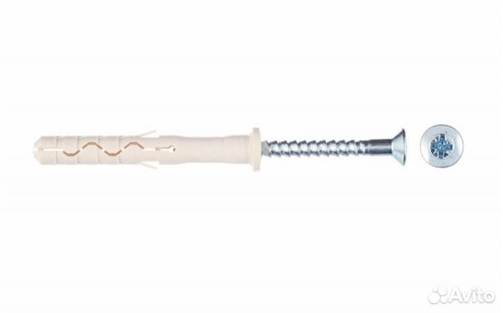 Дюбель-гвоздь 8x60 мм цилиндрическая манжета нейло