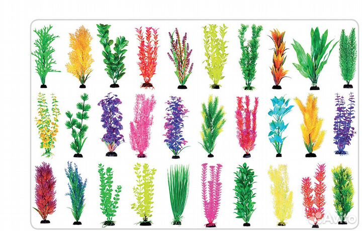 Декоративные растения. Пластик и шелк Аквариум