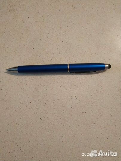 Ручка шариковая с резинкой стилусом