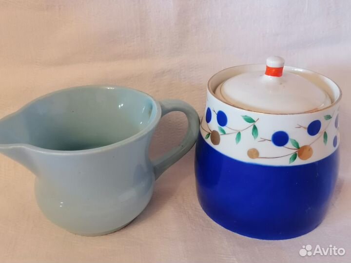 Чайные чашки, молочники, чайники дулево, вербилки