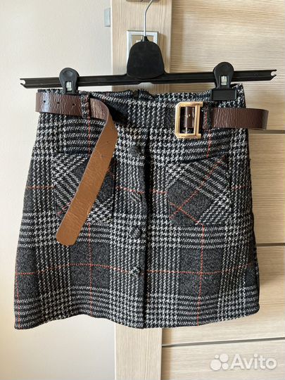 Юбка шерстяная мини