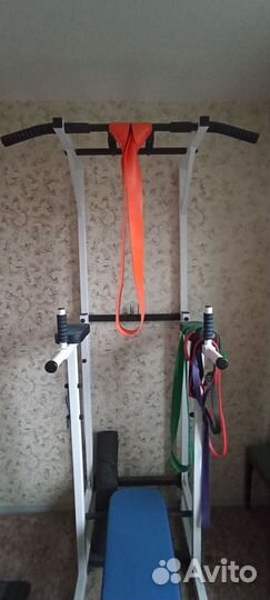 Турник напольный, брусья, скамейка 3 в 1