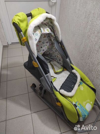 Детские санки коляска ника