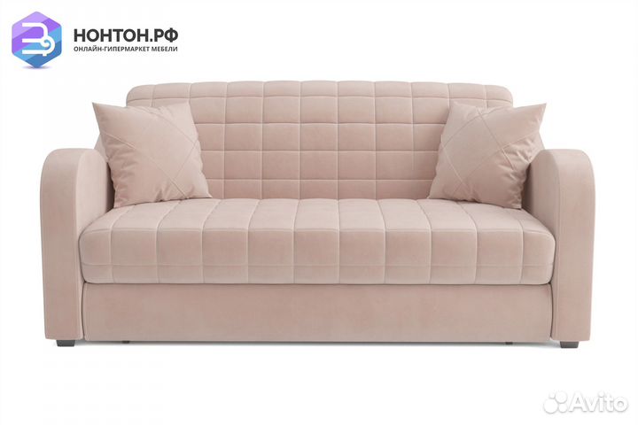Диван аккордеон Барон №4 микровельвет бежевый