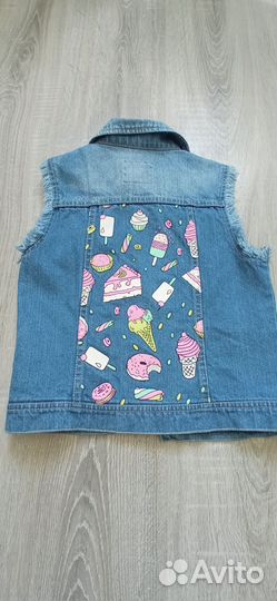 Джинсовый жилет и сарафан