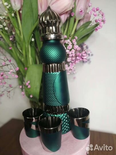 Графин стопки Гусь Хрустальный винтаж