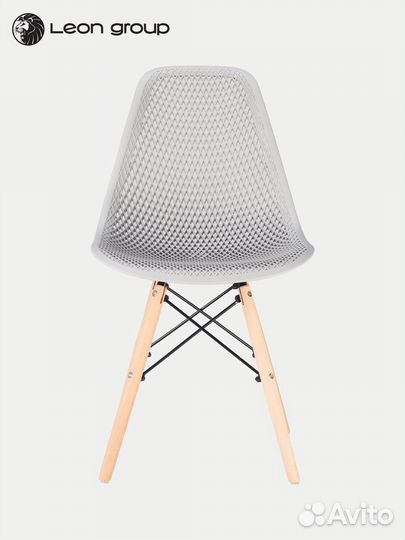 Стул ажурный в стиле eames DSW, светло-серый NEW