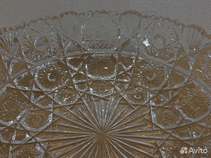 Ваза для фруктов СССР хрусталь