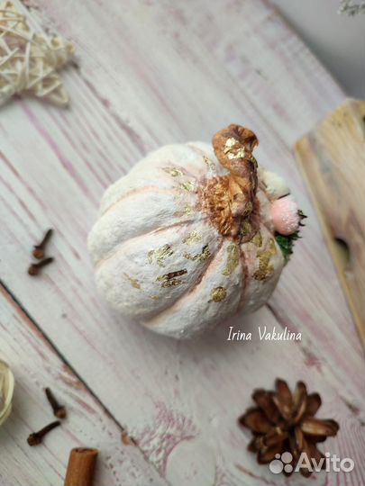 Ватные елочные игрушки Тыковки 3 шт