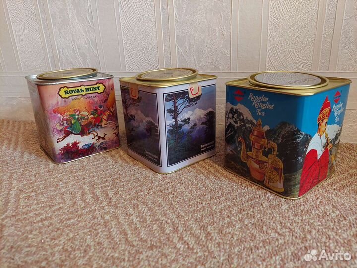 Жестяная банка для чая Индия СССР