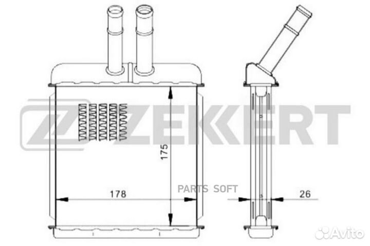 Радиатор печки Daewoo Lanos (klat) 97- Leganza (kl