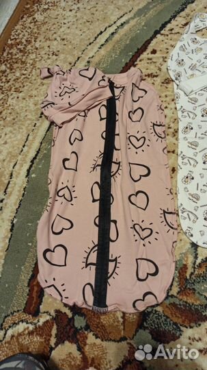 Пеленка кокон на молнии размер 62-68