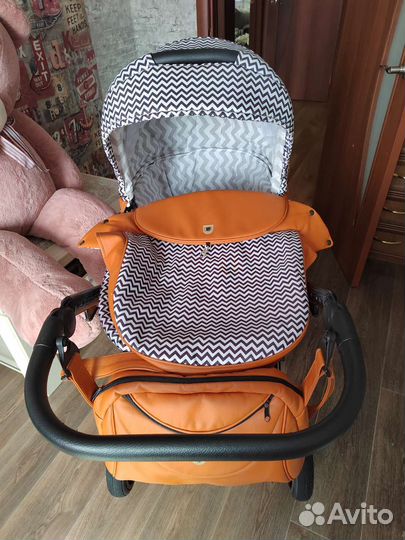 Коляска 2 в 1 эко кожа