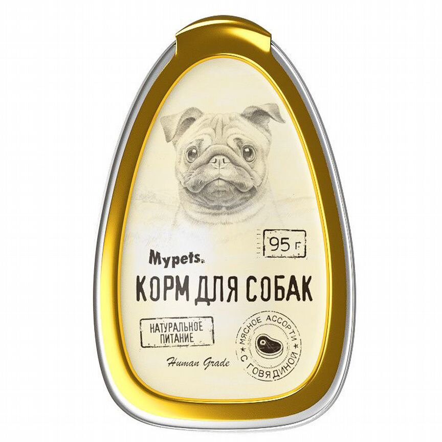 Mypets корм консервированный мясной для собак с го