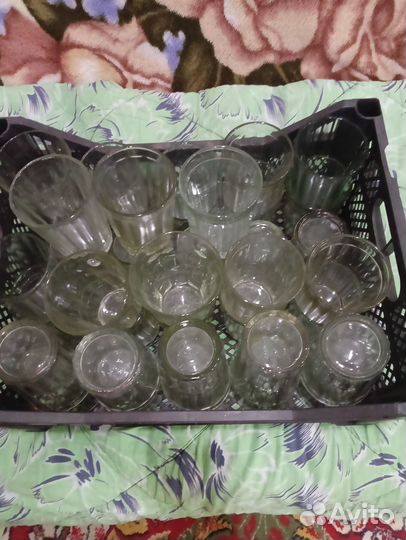 Стаканы граненые СССР 250 мл стекло