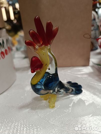 Фигурка Попугая из стекла украшение аксессуар