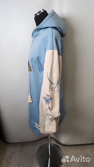 Новая толстовка ханфу с вышивкой 44р